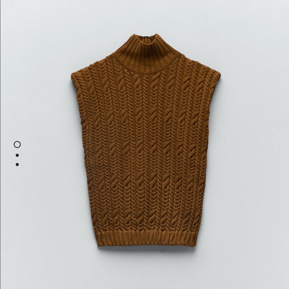 Zara Tops - Zara brown cable knit vest